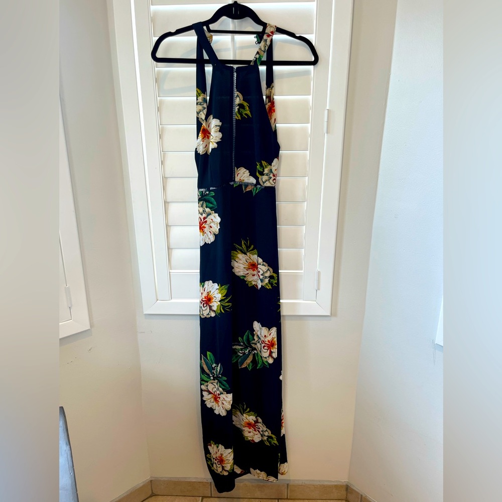 NLW Navy Blue Floral Maxi Dress